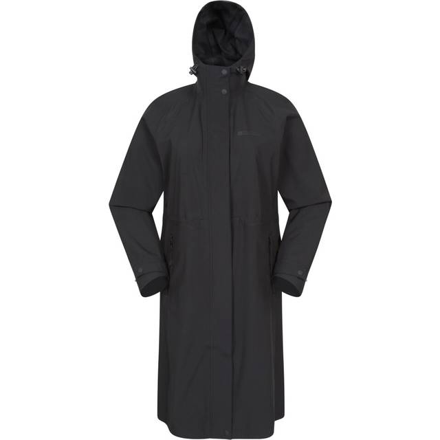 Animal Womens/Ladies Jade Waterproof Lightweight Long Raincoat 14 UK black