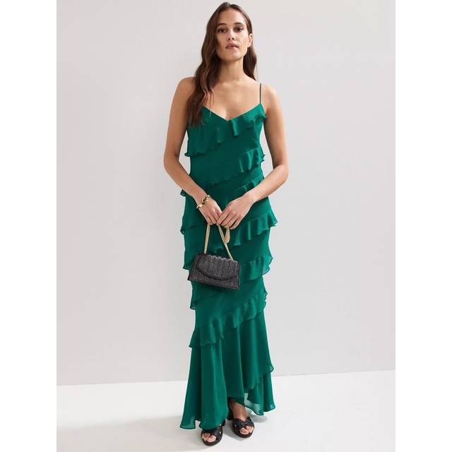 Phase Eight Keegan Tiered Maxi Dress, Green