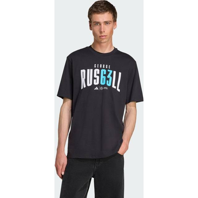 T-shirt adidas x Mercedes AMG Petronas Formula One Team George Russell Tee Black M (M)