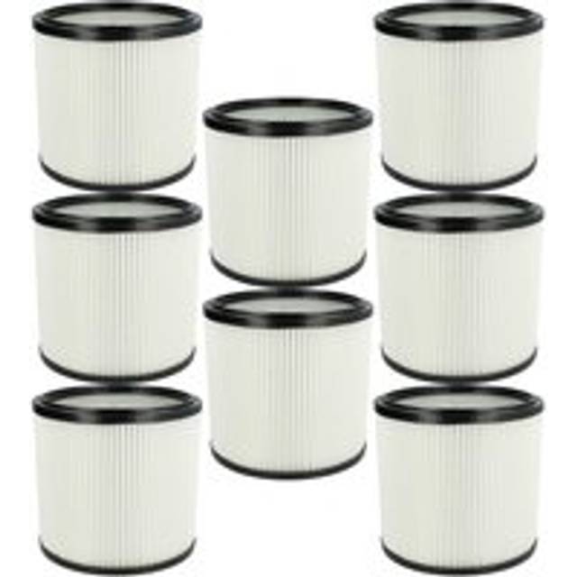 8x Cartridge Filter Replacement for Starmix fpp 3200, 413525, 4011240413525 for Vacuum Cleaner - Black White 3200 cm² - Vhbw