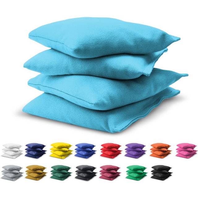 GoSports Cornhole Bean Bags Set of 4 - Regulation All Weather - Light Blue