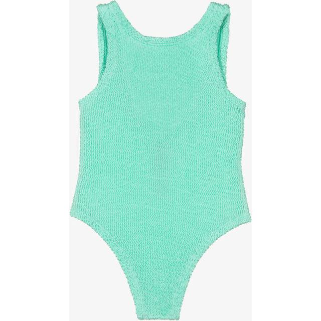 Hunza G Girls Mint Green Crinkle Swimsuit - 3-6 year
