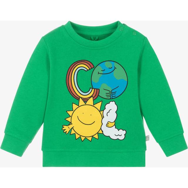Stella Mccartney Kids Bright Green Earth & Friends Cotton Sweatshirt - 24 month