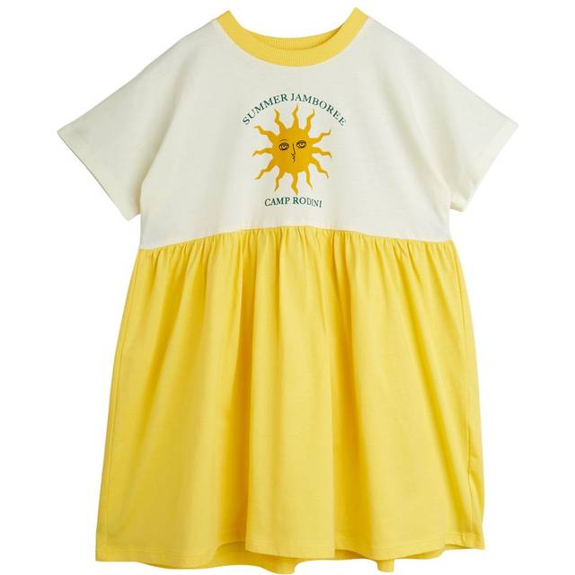 Mini Rodini GOTS Sun Sp Kortärmad Klänning Offwhite  80/86 cm    80/86 cm  kvinna