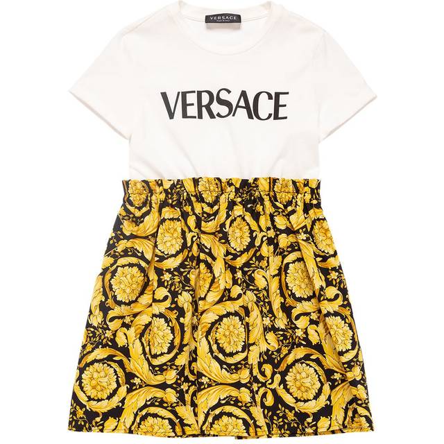 Printed Cotton Jersey & Poplin Dress - multi (8A - 10A - 12A)