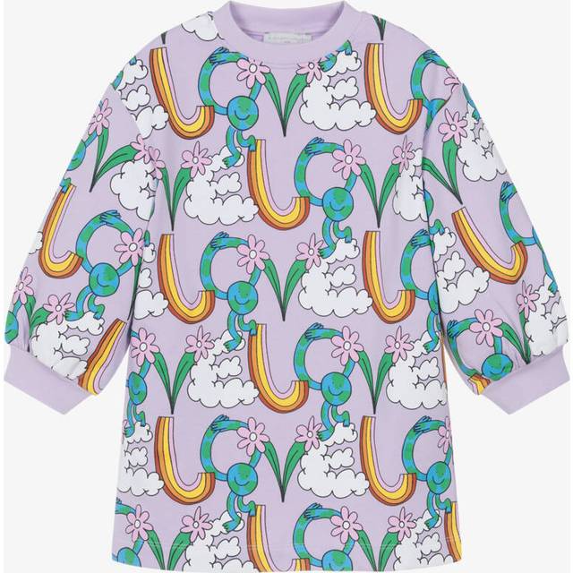 Stella McCartney Kids Cotton Earth Friends Dress - Purple - 3 Years