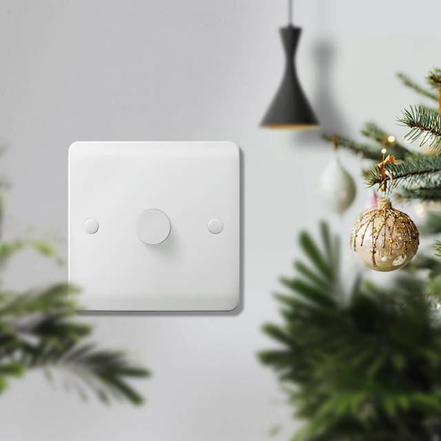 Dimmer Light Switch Led Dimmer Switch 3-100W Led Dimmer Switch 1 Gang Dimmable LED Incandescent Halogen Bulbs - White