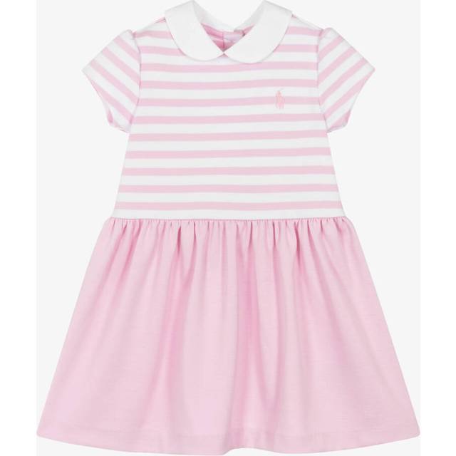 Ralph Lauren Baby Girls Pink Striped Cotton Dress - 18 month