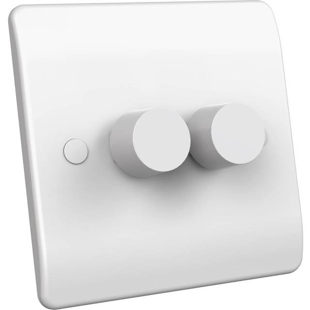 Dimmer Switch, Dimmer Light Switches, Led Dimmer Switch LED/Incandescent Bulbs/Halogen Lamps 3-100W 2-Way - White