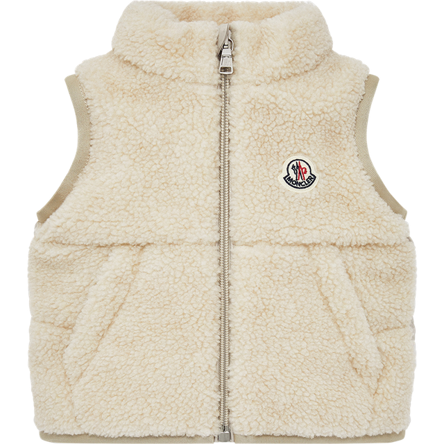 Moncler Enfant Boys Beige Ernst Sherpa Fleece Gilet - 3 year