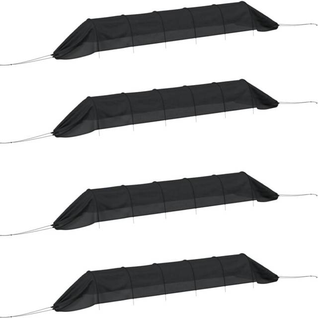 Vidaxl - Netting Tunnels 4 pcs Black Steel and Polyethylene