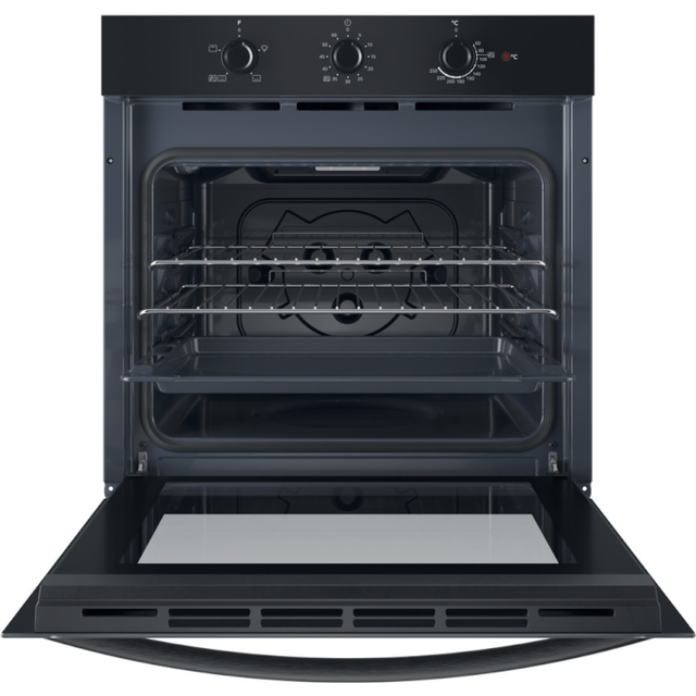 Indesit IO232HBUK Built In Electric Single Oven in Black 71L A Rated