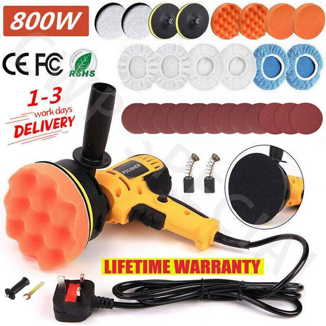 Electric car polisher sander buffer polishing machine kit 800w variable speed uk