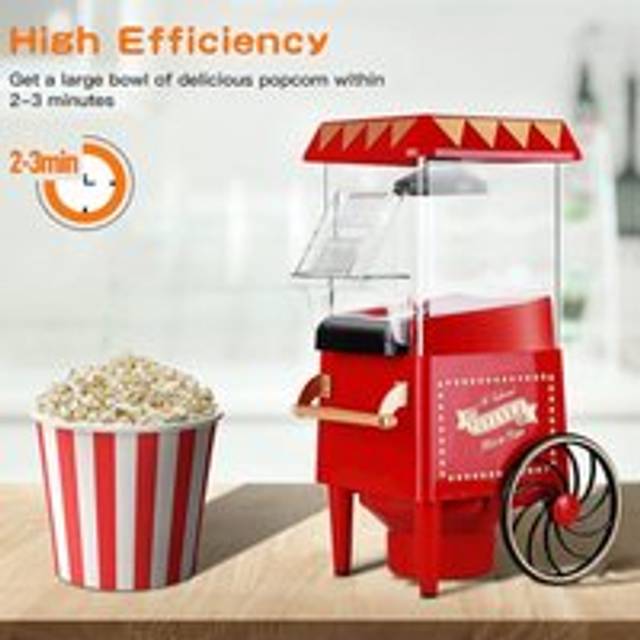 Hot Air Popcorn Machine Healthy and Quick Snack for Home eu Plug
