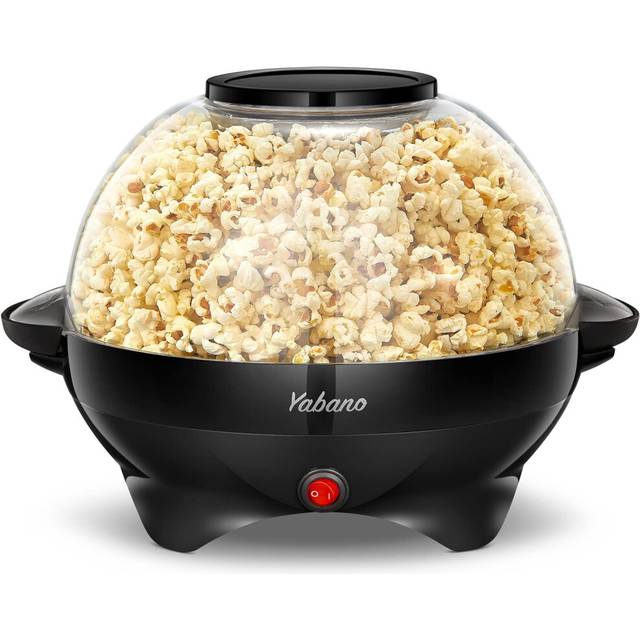 Popcorn Maker Machine, 5L Popcorn Popper, Nonstick Plate, Electric Stirring with Quick-Heat Technology, Cool Touch Handles, Healthy Less Fat, 800W,