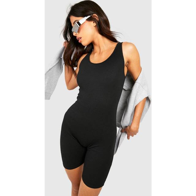 Womens Tall Premium Sculpted Rib Short Unitard - Black - 6, Black