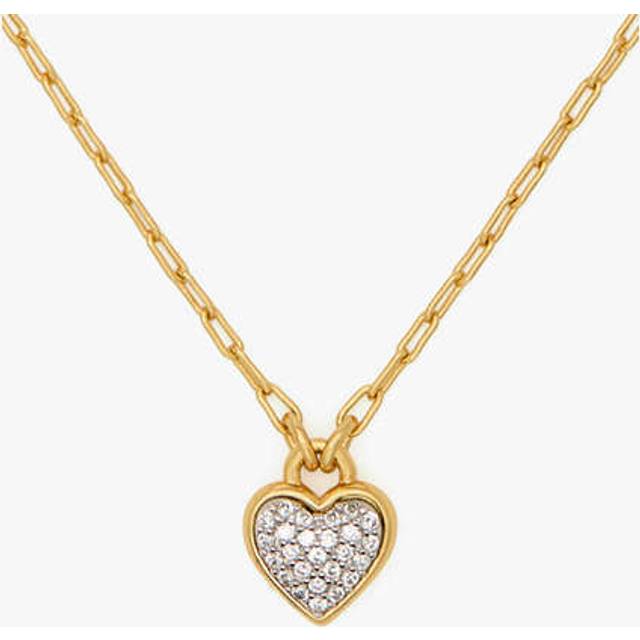 kate spade new york Pave Heart Pendant, Gold