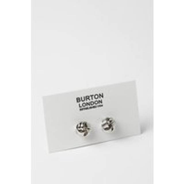 Mens Silver Knot cufflinks - One Size