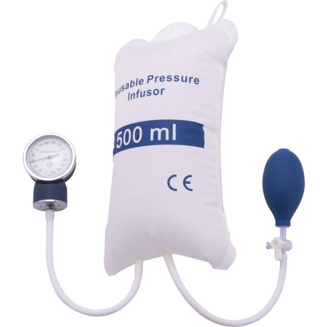 Infusion Pump Pressure Bag 500Ml with Gauge & Hand Pump Ball