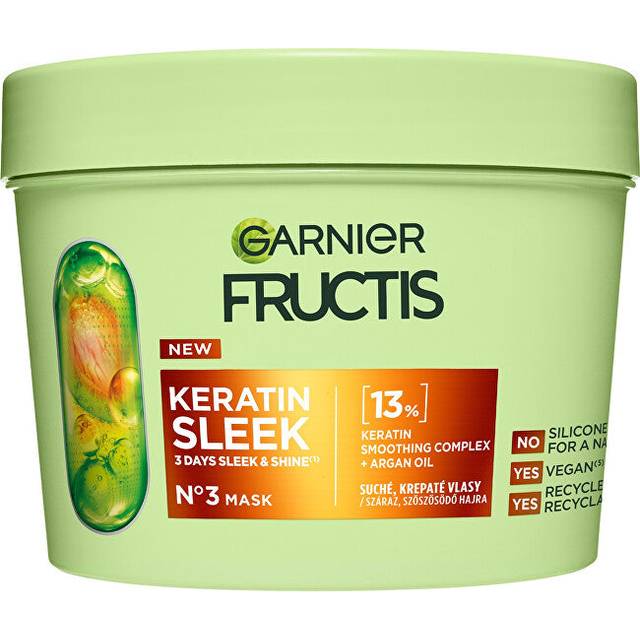 GarnierFructis Keratin Sleek hair mask for dry and damaged hair