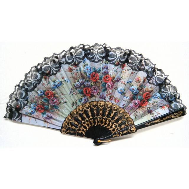 Spanish style Hand Fan Decorative Design