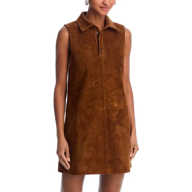 The Suede City Shift Dress - SEPIA - 0