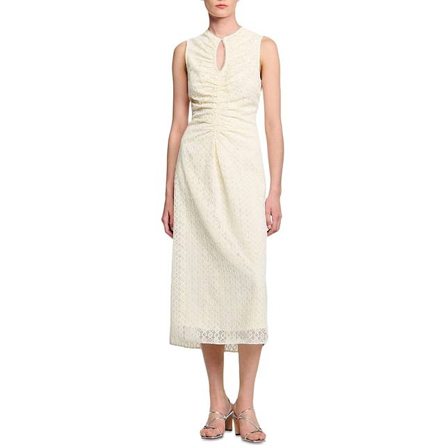 Robe longue en dentelle - Ecru - 40