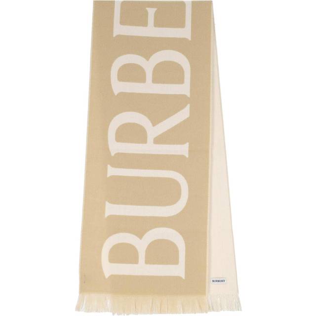 Burberry "B Shield" Reversible Scarf - Beige - U