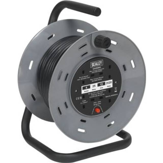 Sealey BCR2525 Cable Reel 25mtr 4 x 230V Heavy-duty