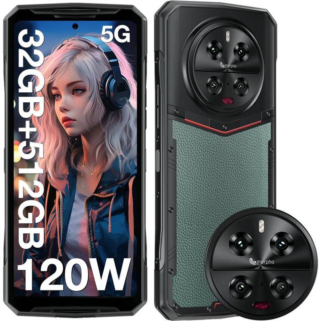 (Green) DOOGEE DK10 5G Unbreakable Portable Telephone 30GB 512GB
