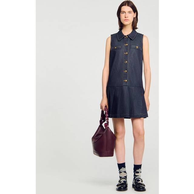 Robe courte en denim - Bleu brut - 40