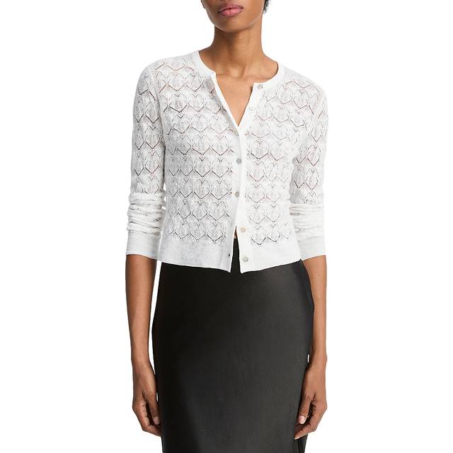 Lace Stitch Cardigan - OPTIC WHITE - Small