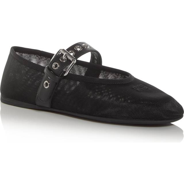 Miu Miu Mesh & Leather Ballerina Flat