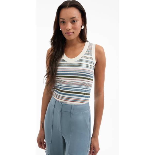 Ezinna Stripe Knit Tank Top - DOVE MULTI - Medium