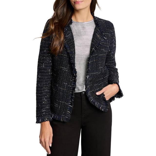 Nic + Zoe Nightfall Fringe Mix Knit Jacket