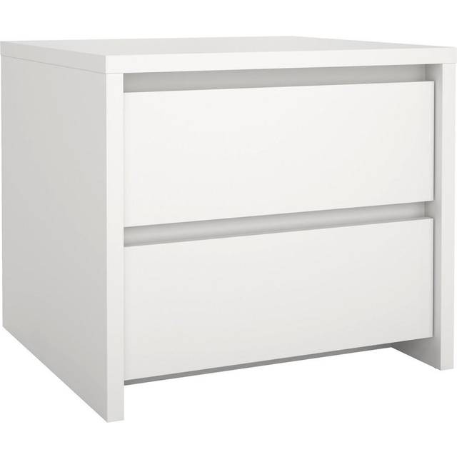 Florence Next 2 Drawer White Nightstand