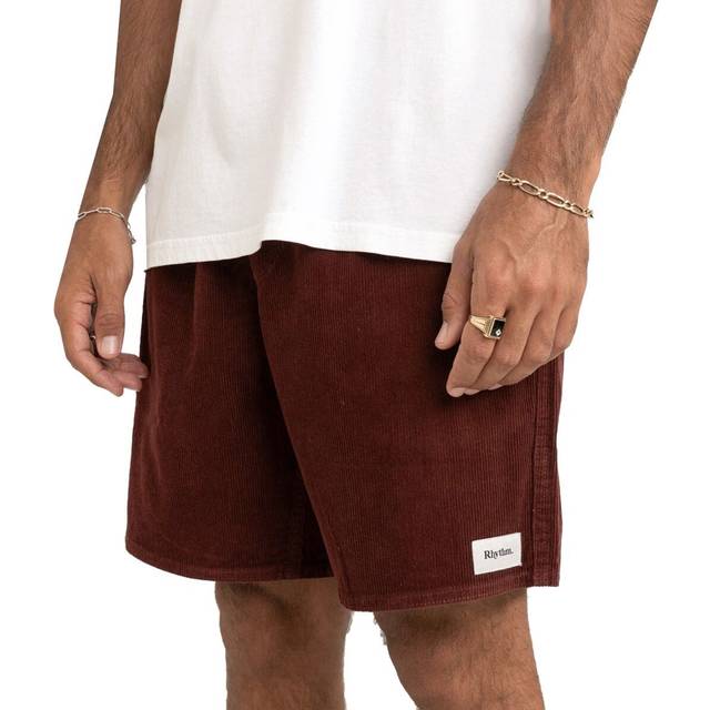Rhythm Classic Cord Jam Walk Shorts - Merlot - 34"