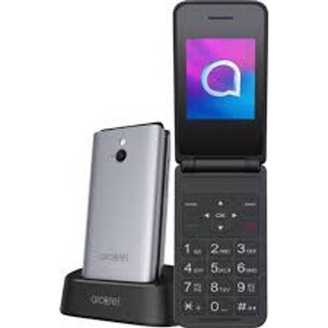 (Metalic Silver) Alcatel 3082X 4G Flip Phone SIM Free - Clamshell