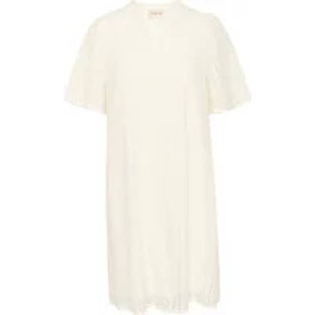 Cream, Short Dresses, female, White, S, Elegant Lace Dress Marshmallow