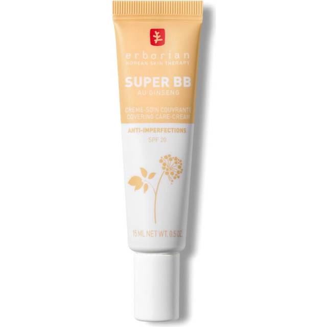 Erborian Super BB Cream with Ginseng - Full coverage BB cream for acne prone skin - Nude 15ML