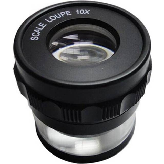 10X Stand Measuring Magnifier Scale Loupe Magnifying Glass with Scaled