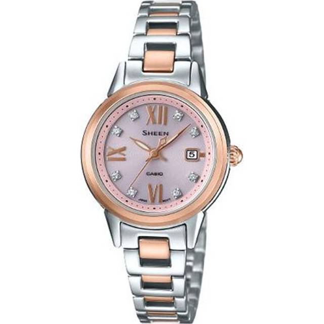 CASIO SHEEN Solar Powered Quartz Waterproof Sapphire Crystal SHE-4522SG-4A-PERSON - PINK - Free