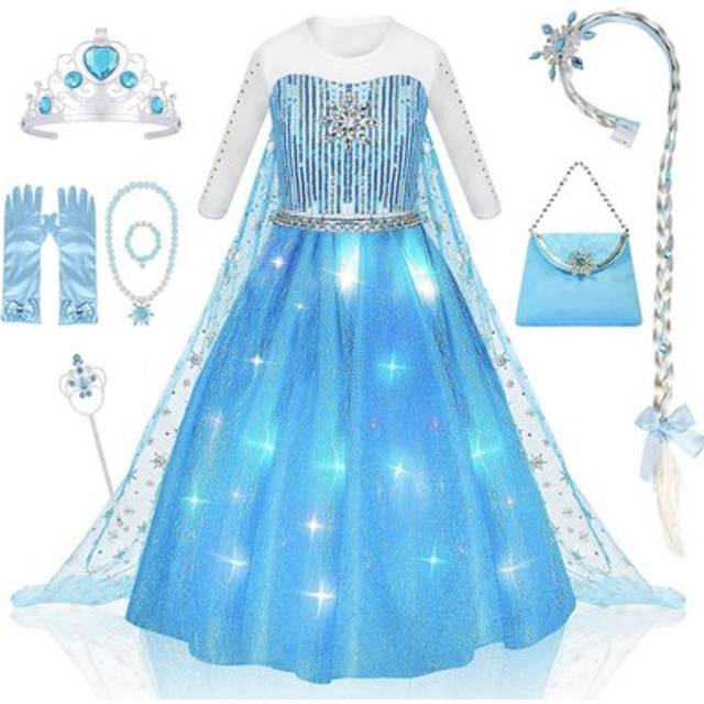 Meland princess costumes for girls, princess dress up for 3 4 5 6 7 8 year old