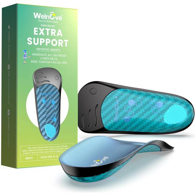Welnove Plantar Fasciitis Insoles for Men Arch Supports Orthotics Inserts Relieve Flat Feet  High Arch  Foot Pain Shoe Inserts for Flat Feet Plantar F