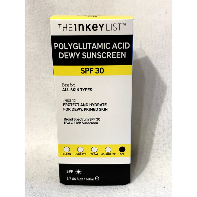 The inkey list polyglutamic acid dewy sunscreen spf30 50ml