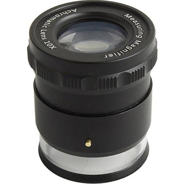 10X Stand Measuring Magnifier Scale Loupe With LED Light Magnifying Glass Glasses|Magnifiers