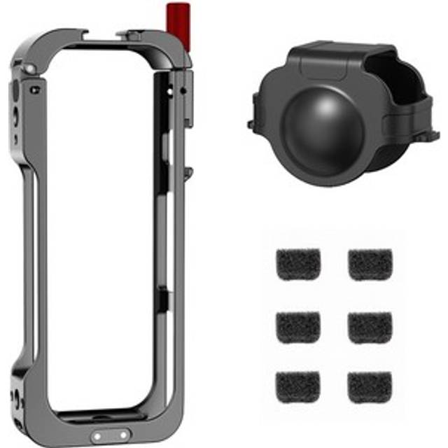 For insta360 x5 compatible aluminum cage with cold shoe and accessories