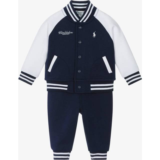 Ralph Lauren Baby Boys Blue & White Cotton Wimbledon Tracksuit - 18 month