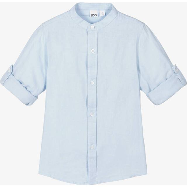 Ido Baby Boys Pale Blue Linen & Cotton Shirt - 24 month