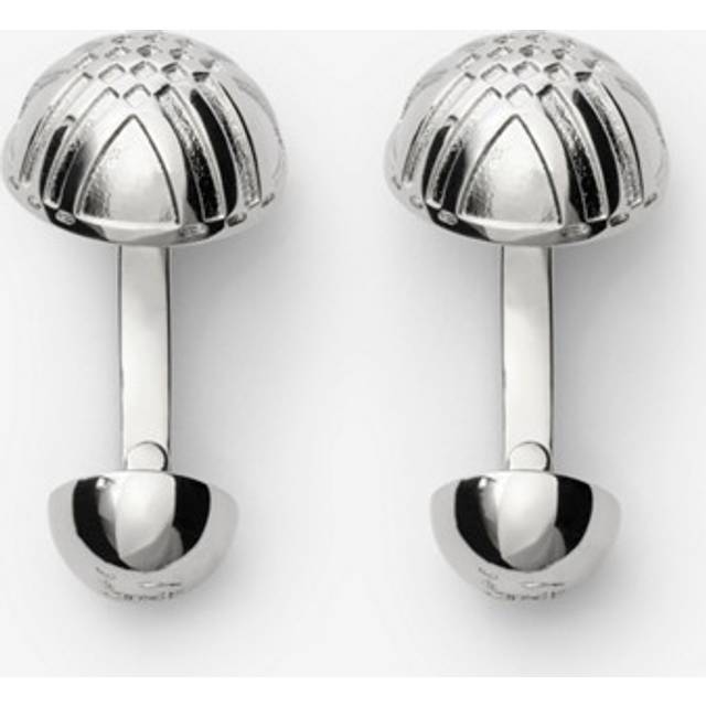 Burberry Engraved Check Cufflinks - Silver - One Size